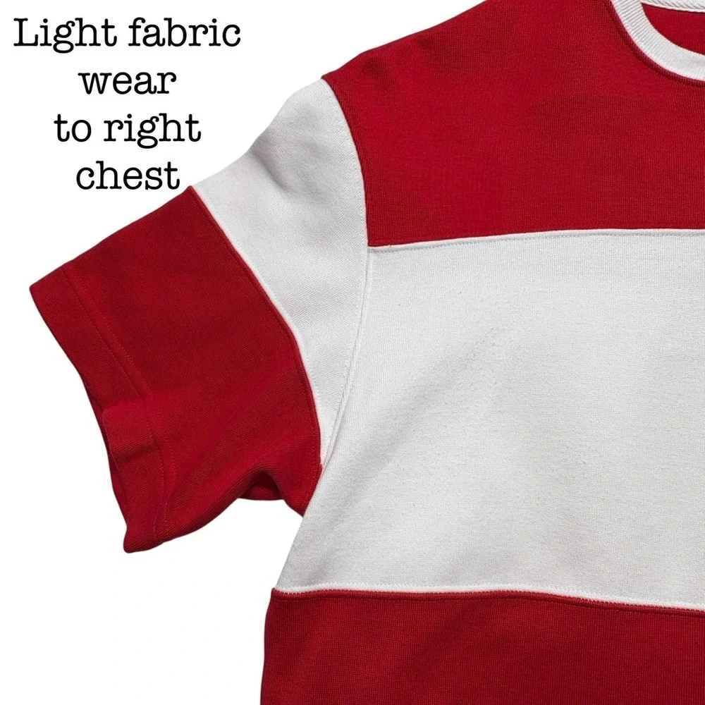 Calvin Klein 205W39NYC x Raf Simons Red White Striped Shirt Size S Thick Cotton - Picture 3 of 12